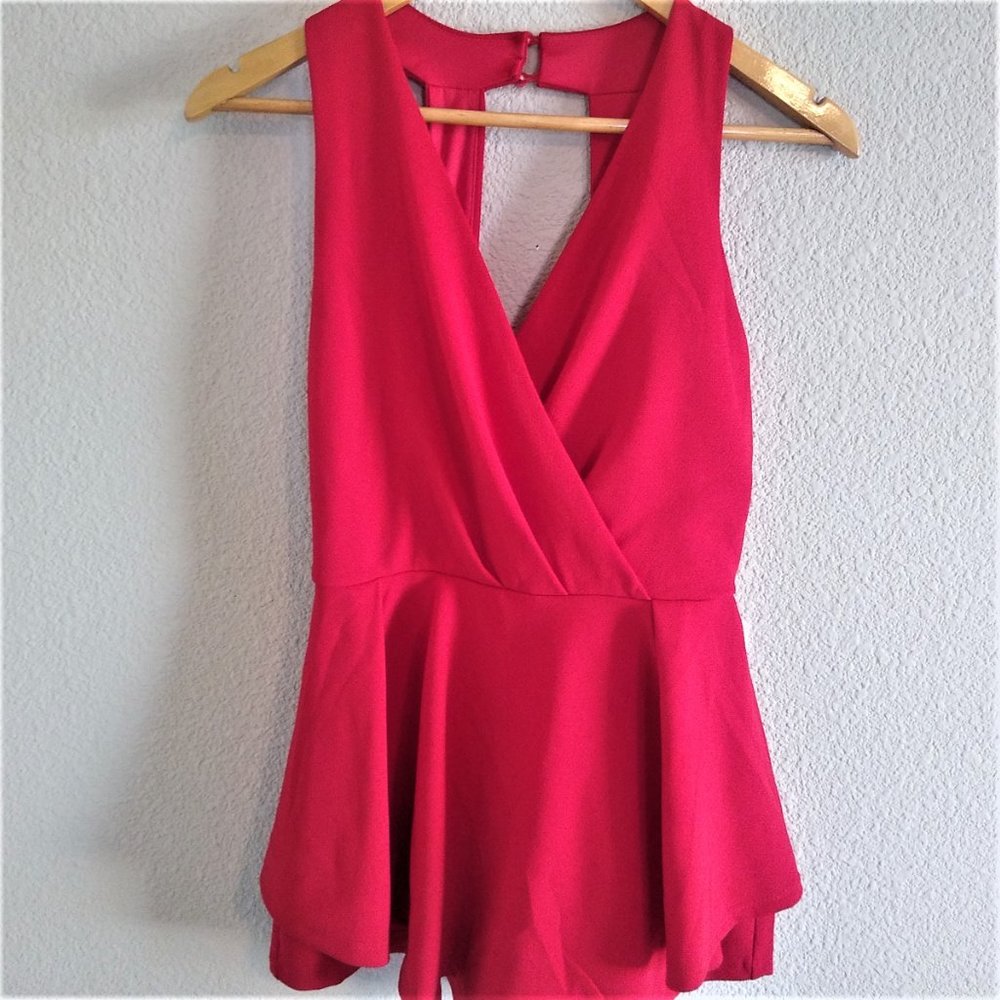 Purple Snow Peplum Top - New